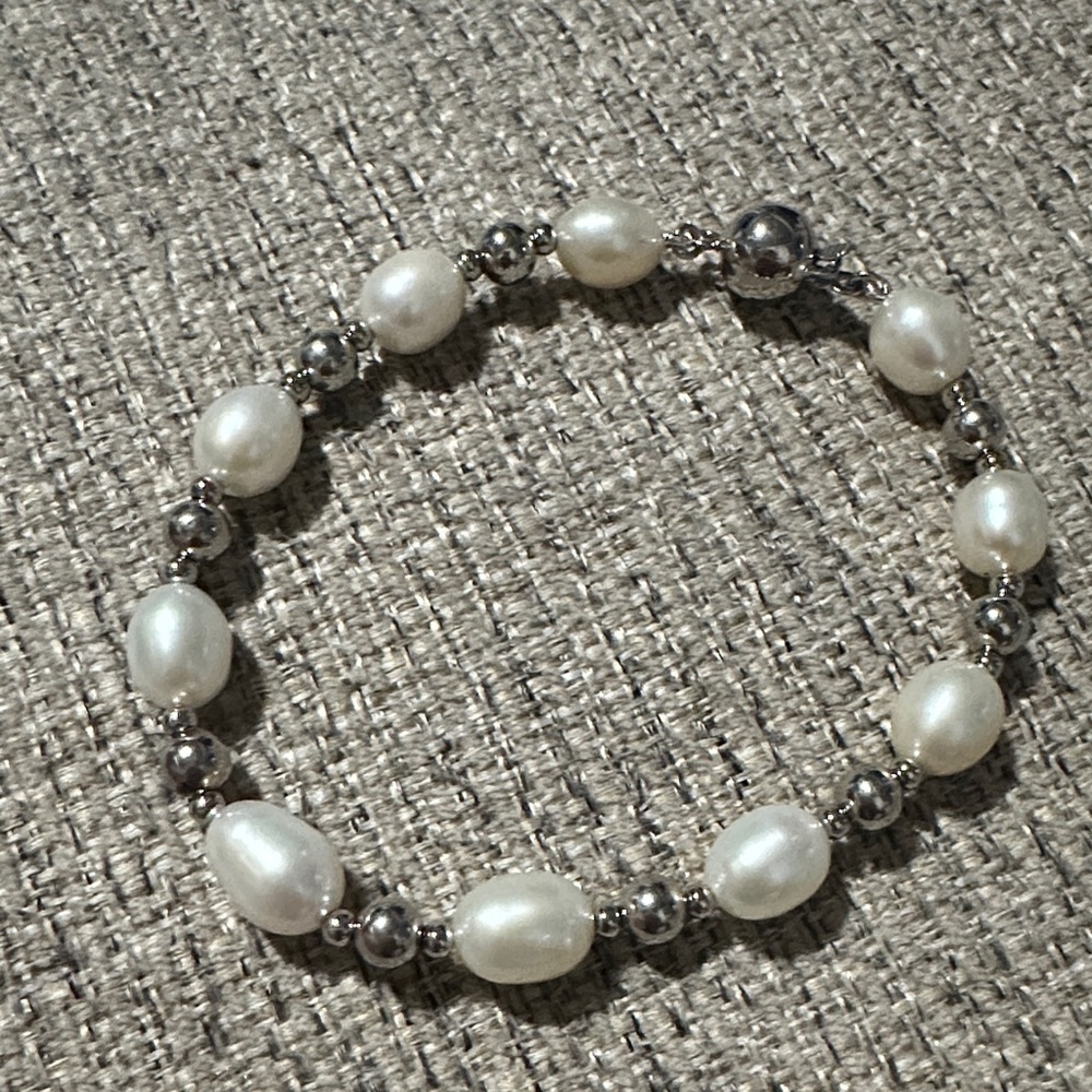 925 Genuine Pearl Bracelet